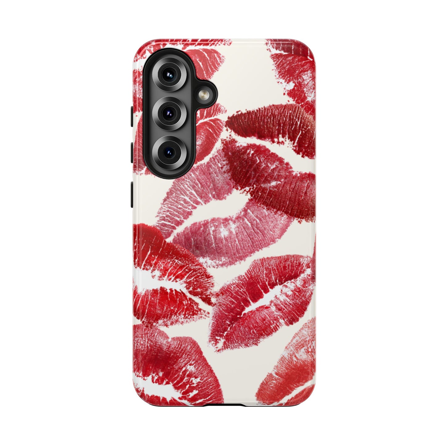Red Lipstick Kiss Pattern Phone Case | Tough Phone Case