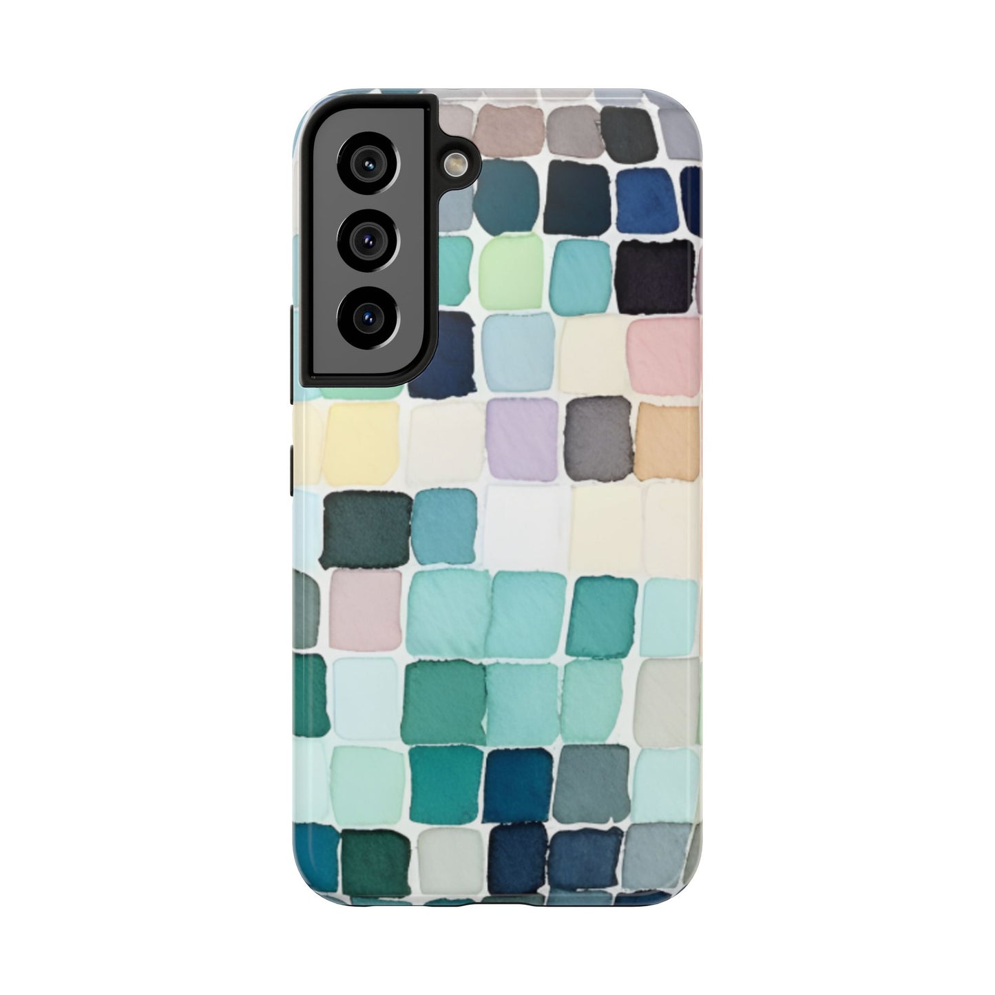 Watercolor —  Abstract Mosaic Tough Phone Case Pastel Tile Protective Cover