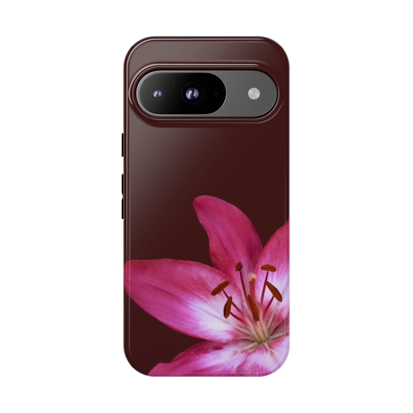 Burgundy Lily Floral – Phone Case Tough Case