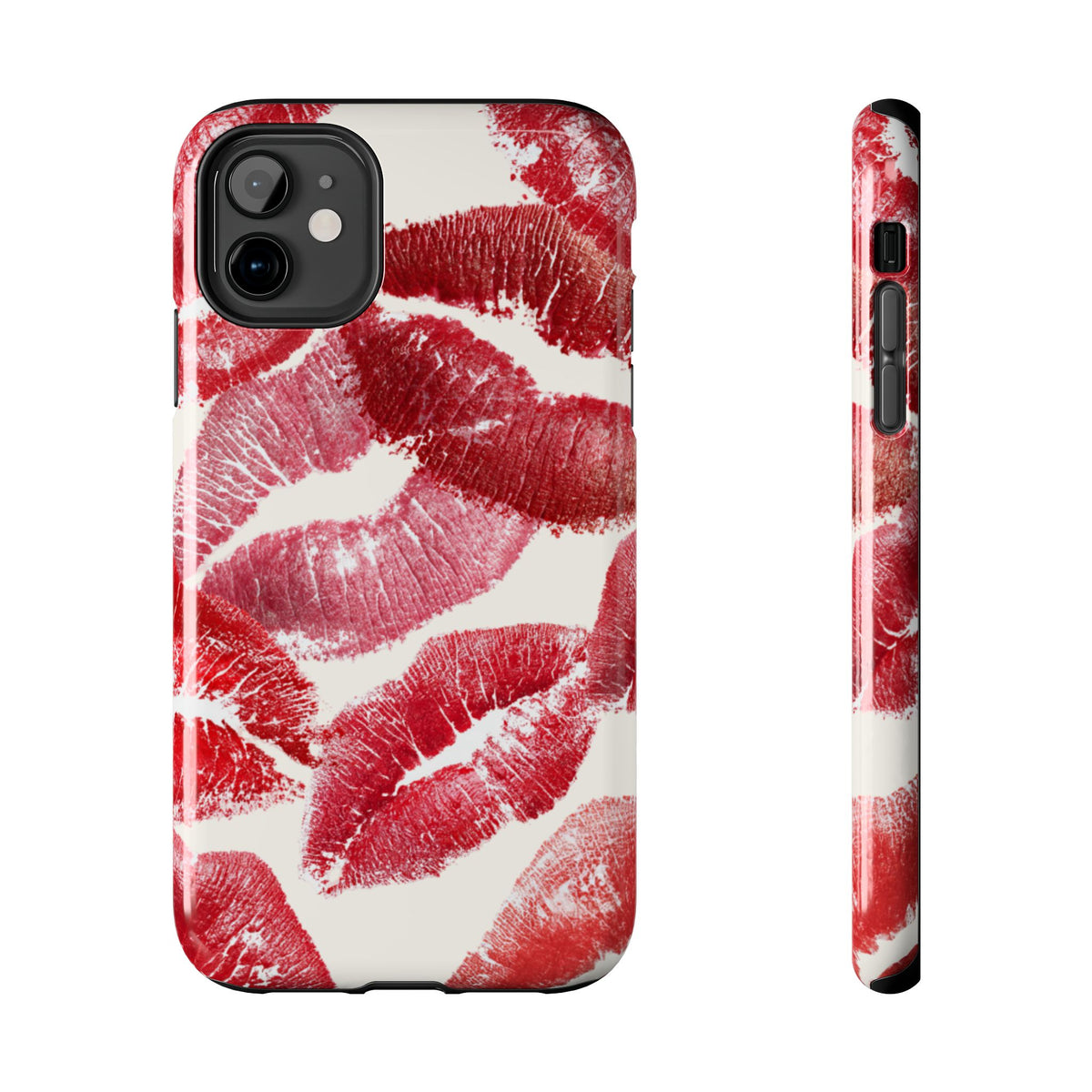 Red Lipstick Kiss Pattern Phone Case | Tough Phone Case