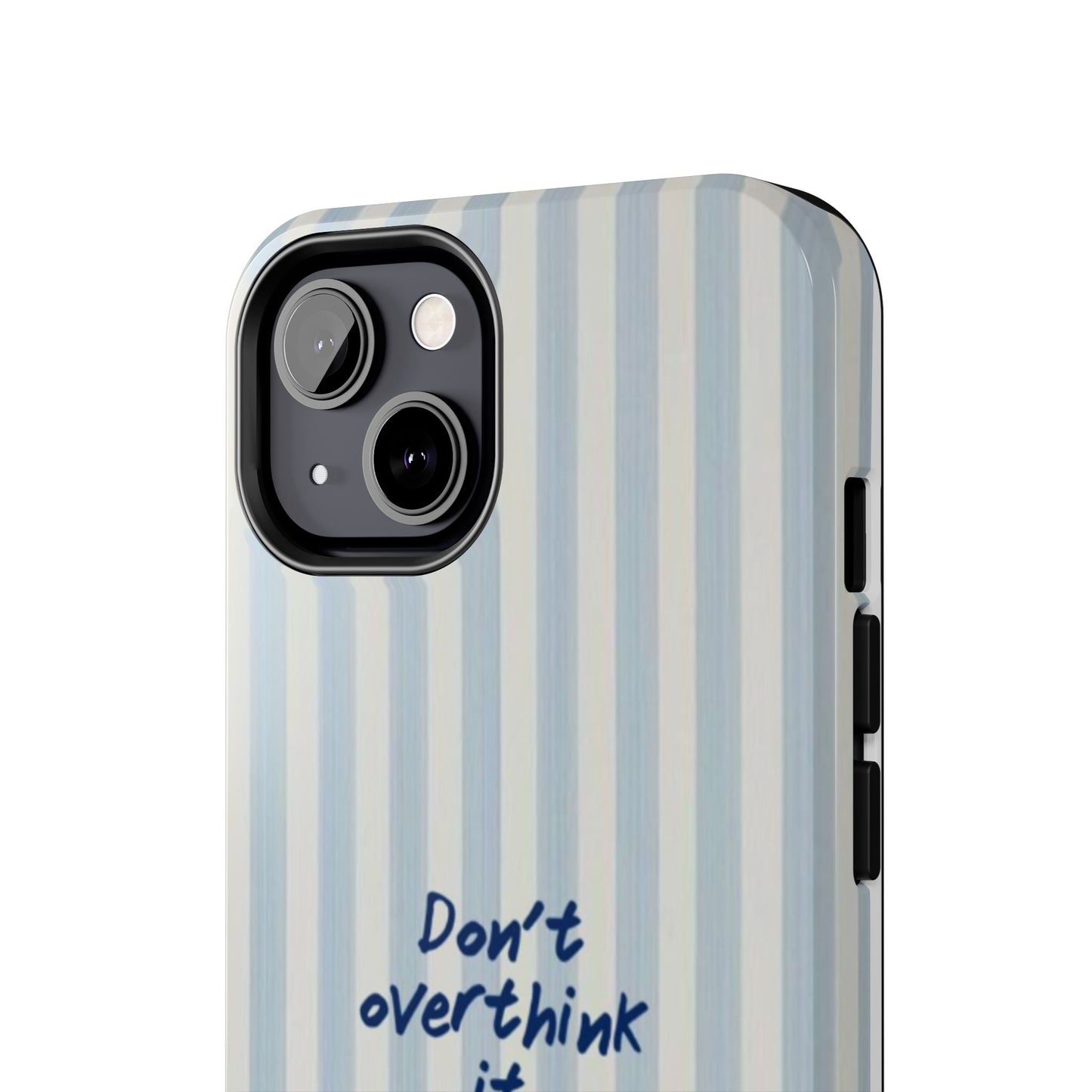 Snoopy "Don't Overthink It" Tough Phone Case — Striped Protective Cover