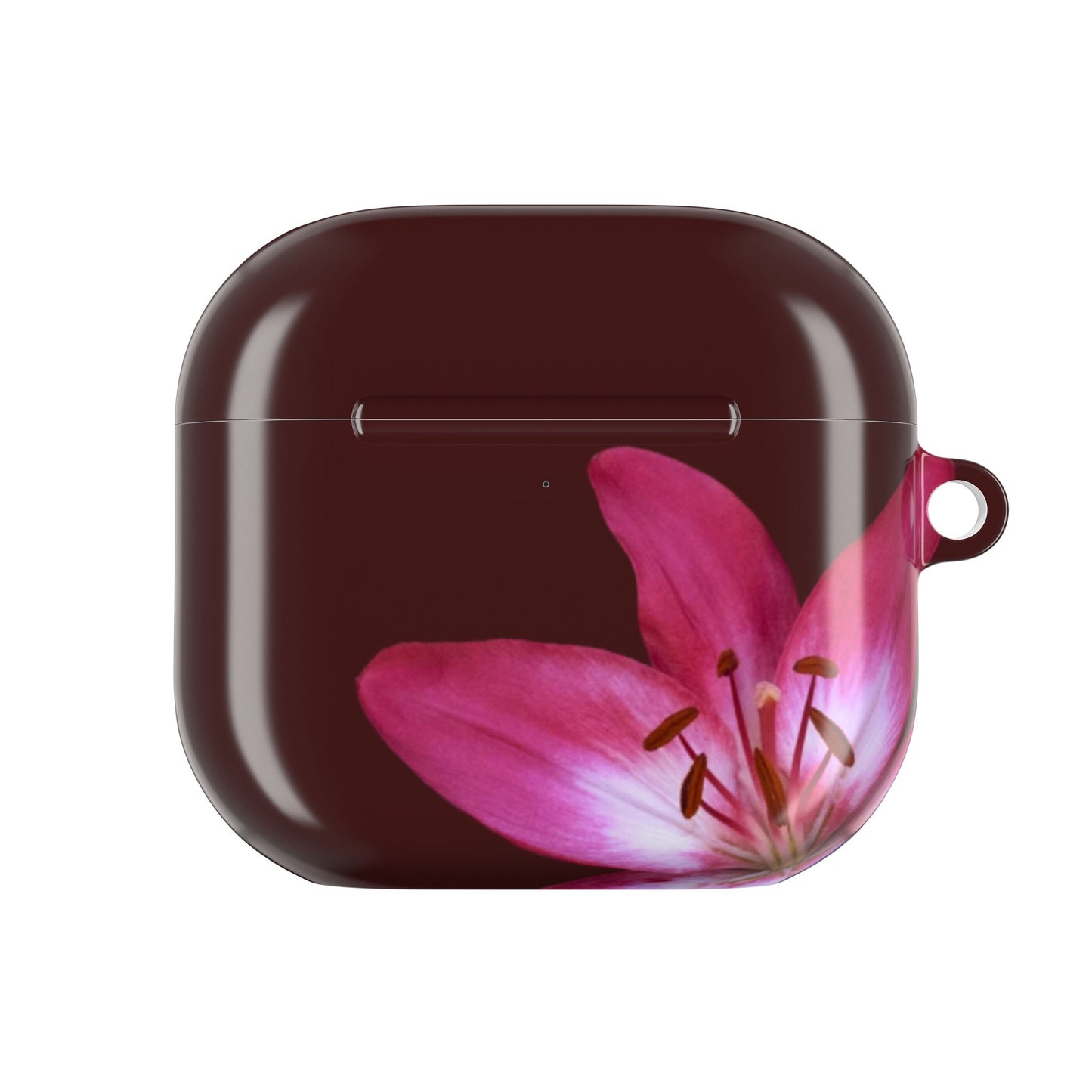 Burgundy Floral Lily  — AirPods Case