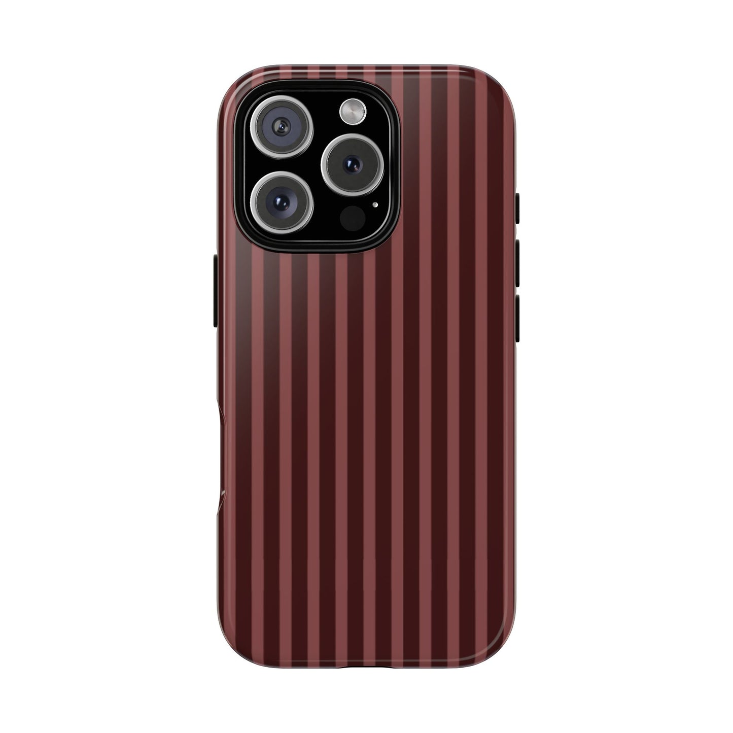 Striped Double Burgundy  — Tough Phone Case