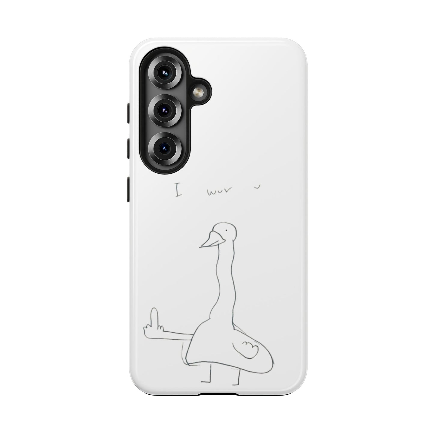 Funny Duck 'I wuv u'— Tough Phone Case