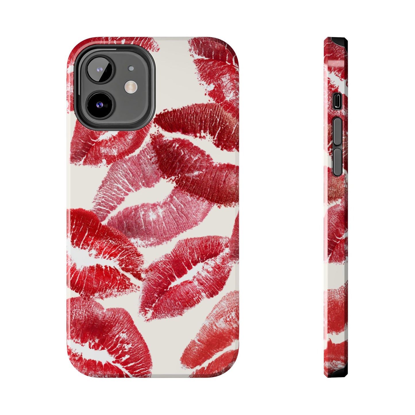 Red Lipstick Kiss Pattern Phone Case | Tough Phone Case