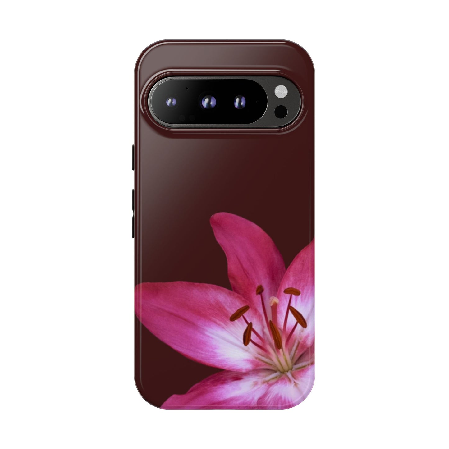 Burgundy Lily Floral – Phone Case Tough Case