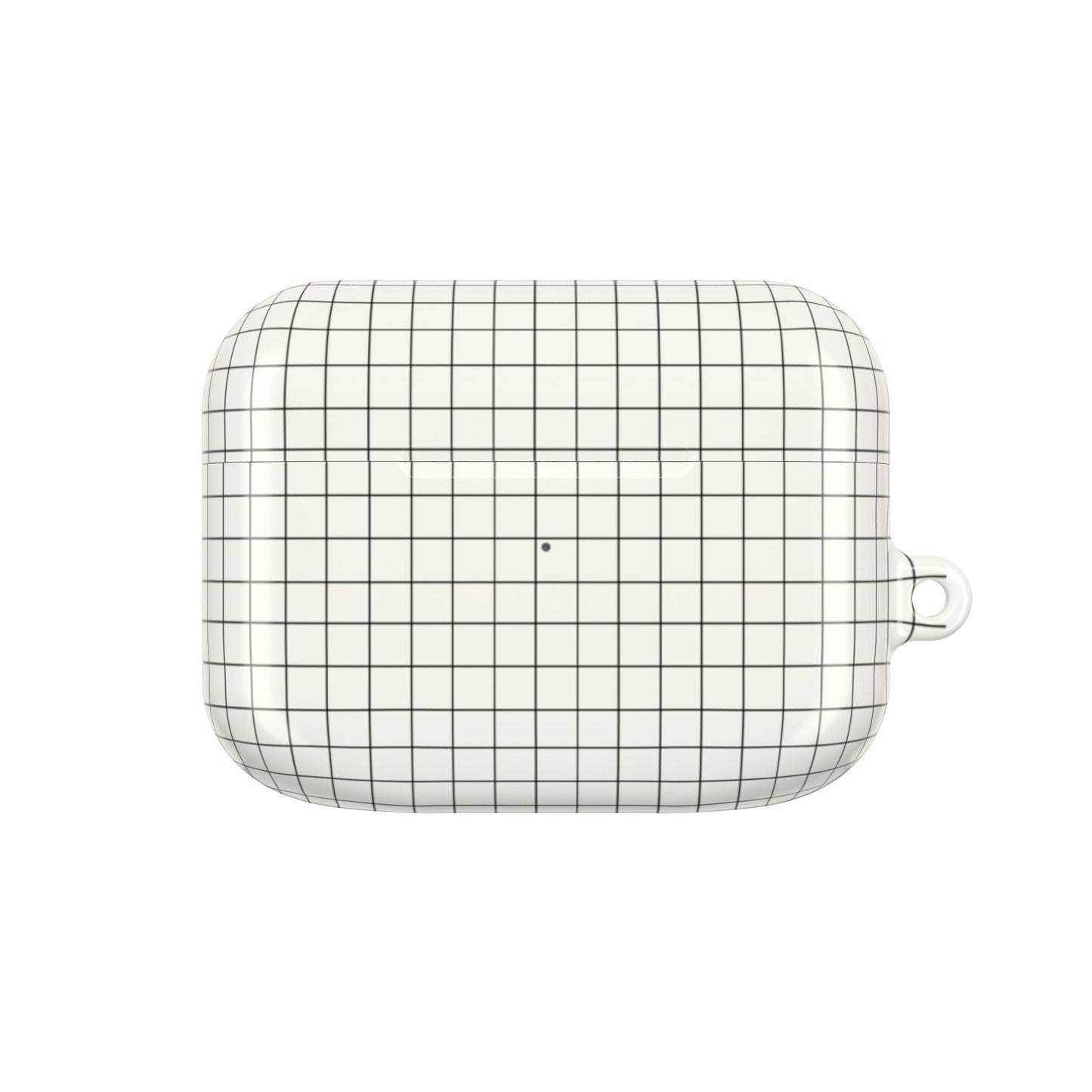 Minimal Grid Pattern AirPod Case | Black Checkered Design