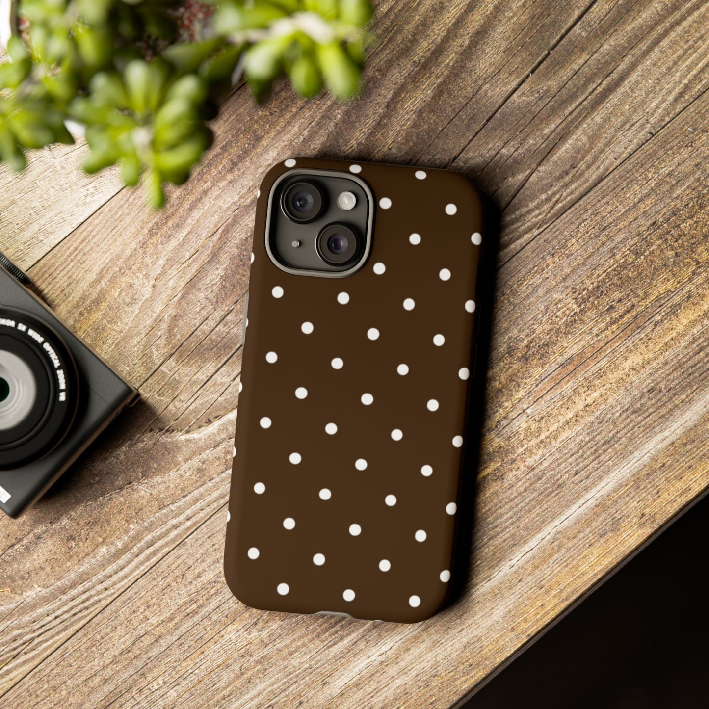 Cacao Polka Dot  — Phone Case Tough Case