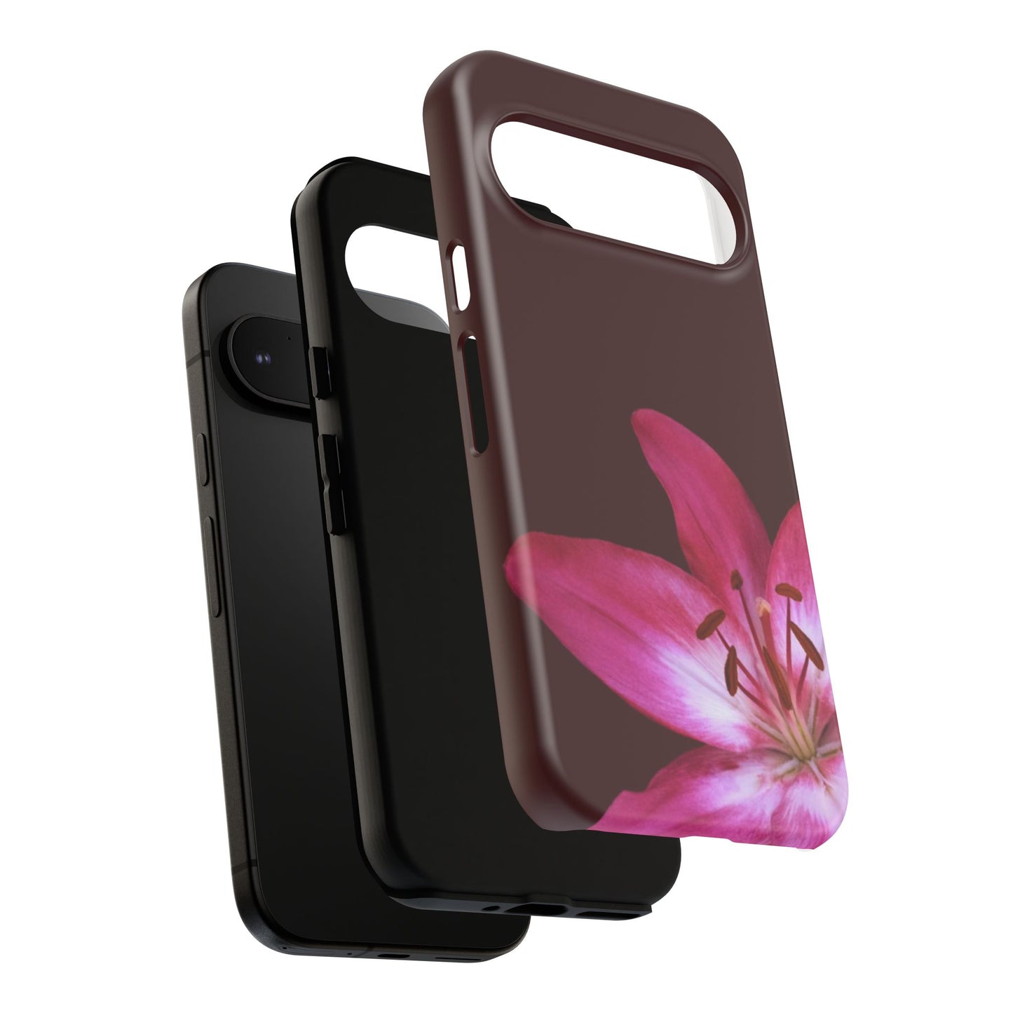 Burgundy Lily Floral – Phone Case Tough Case