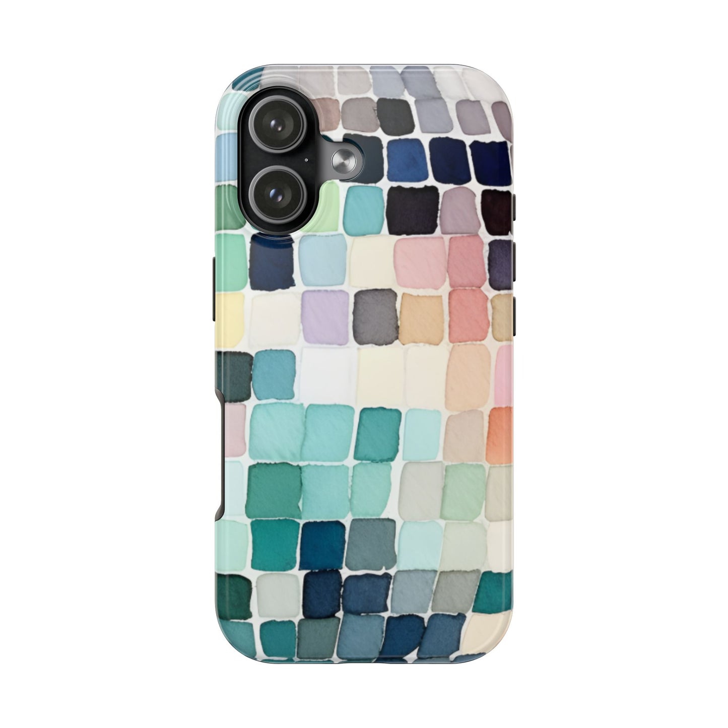 Watercolor —  Abstract Mosaic Tough Phone Case Pastel Tile Protective Cover