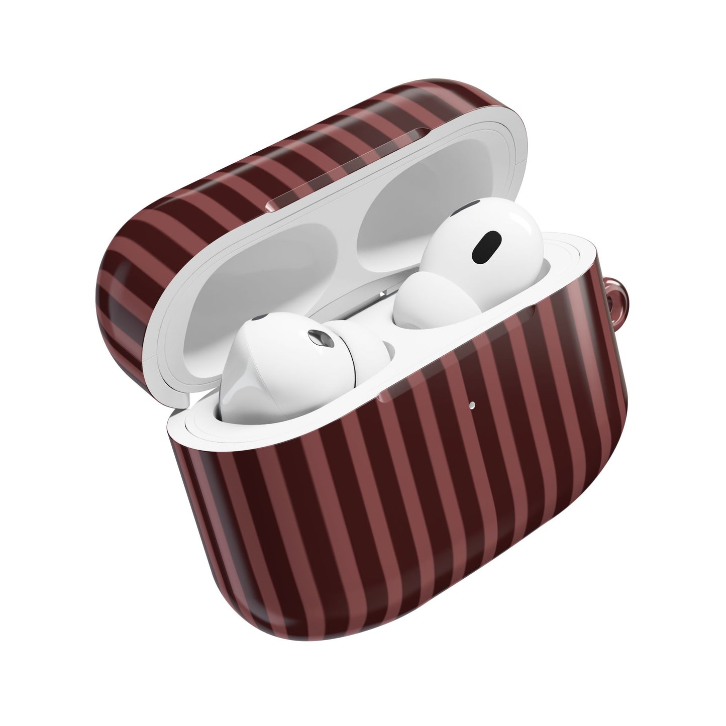 Striped Double Burgundy  —  AirPod Case