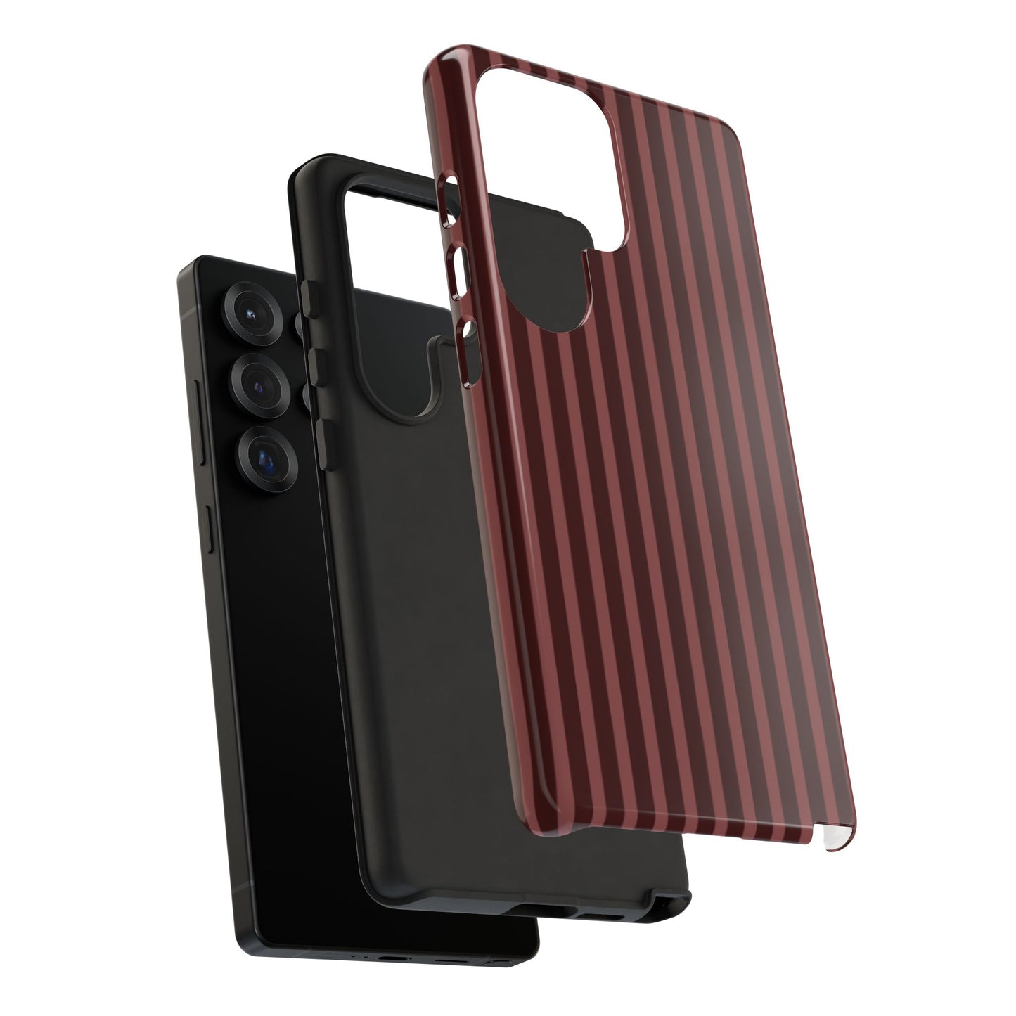 Striped Double Burgundy  — Tough Phone Case