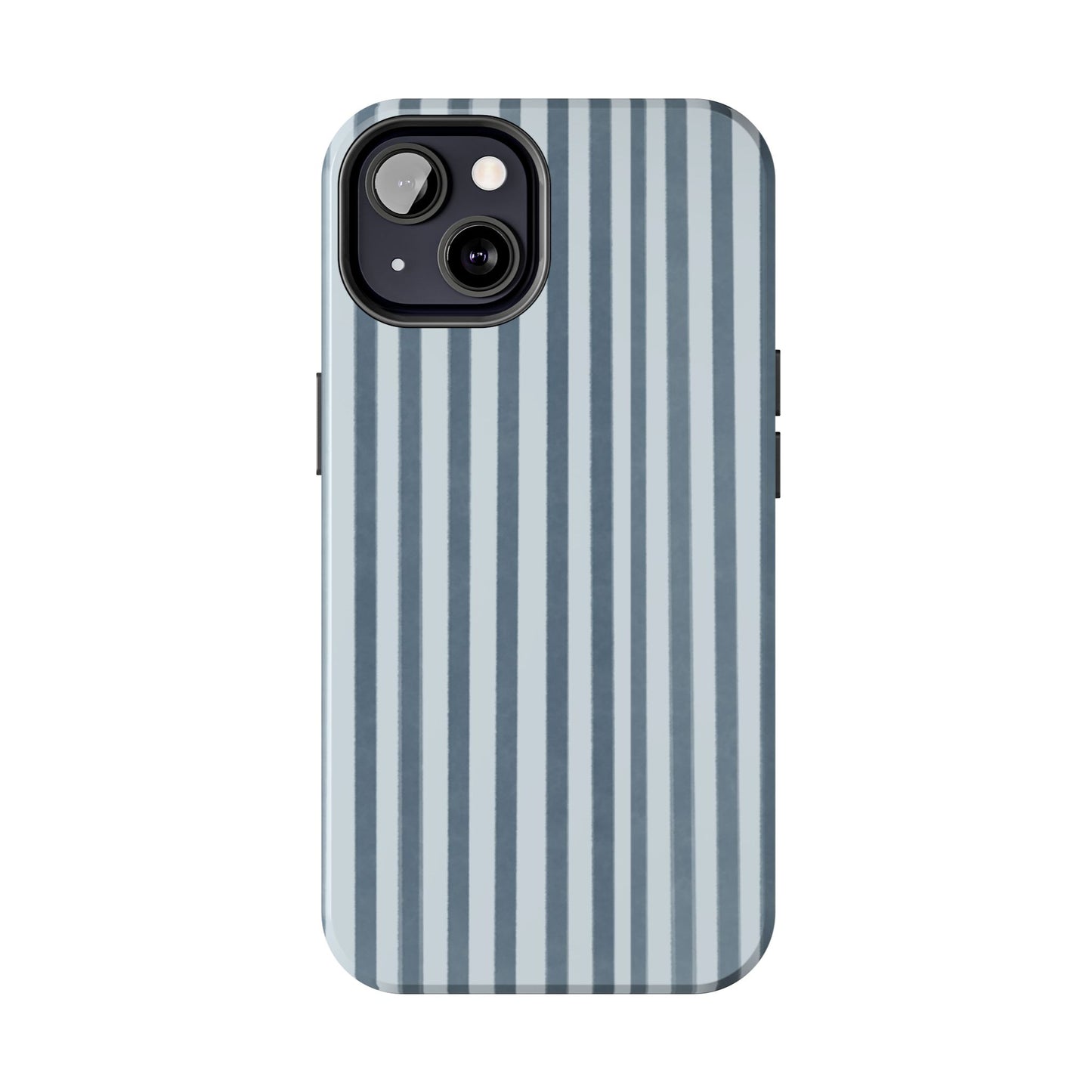 Rainy Day – Striped Tough Phone Case Blue Vertical Stripes,