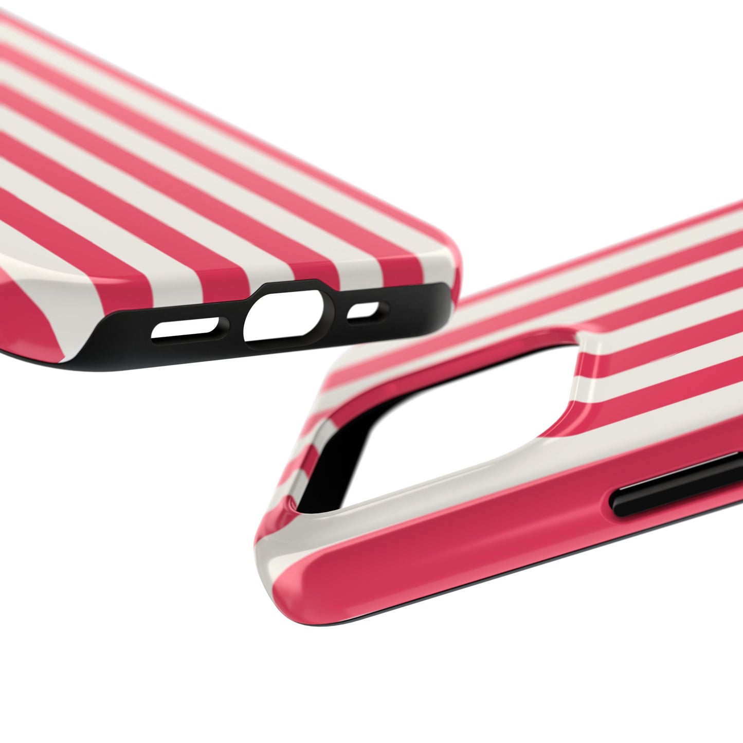 Red Strips — Red & White Vertical Stripe Tough Phone Case
