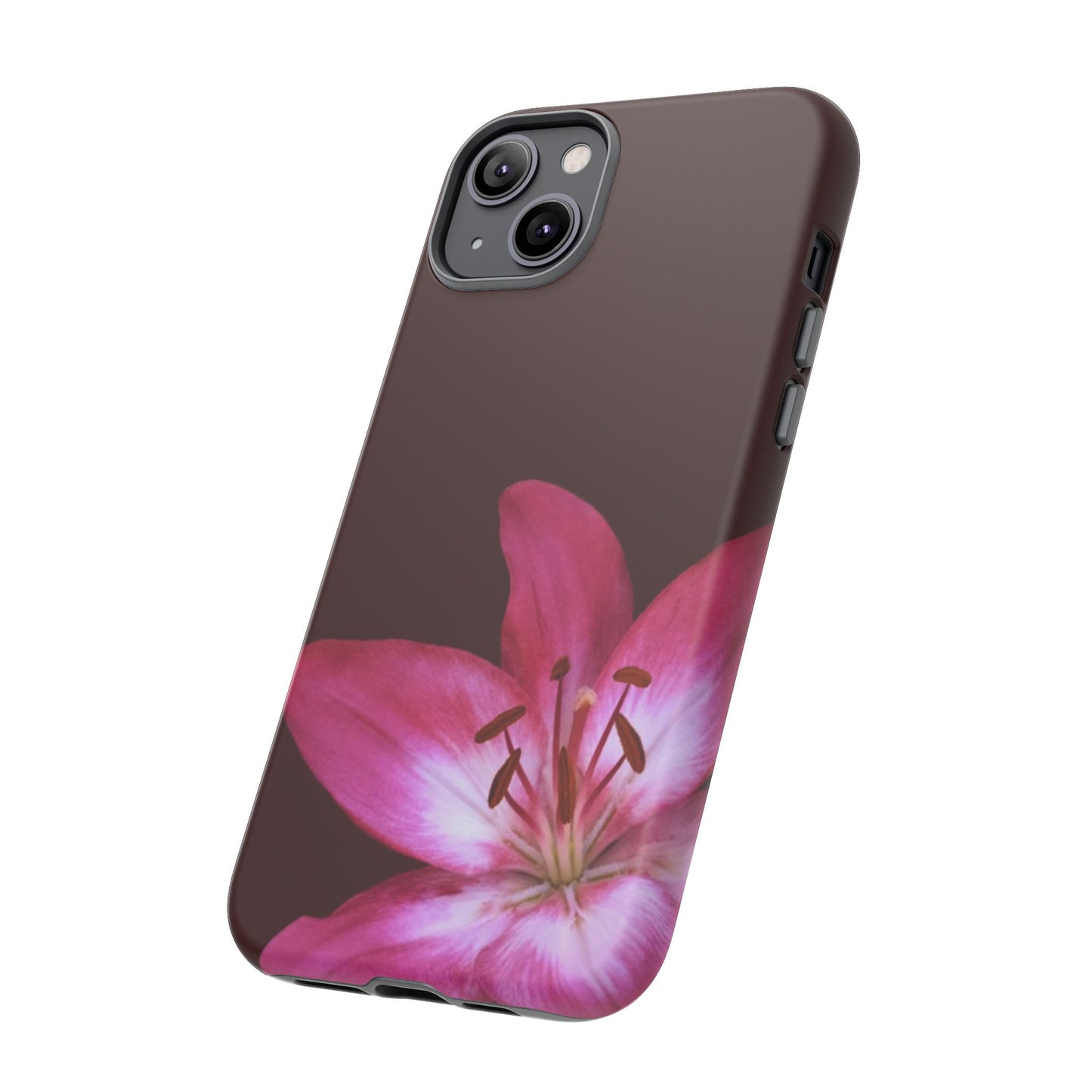 Burgundy Lily Floral – Phone Case Tough Case