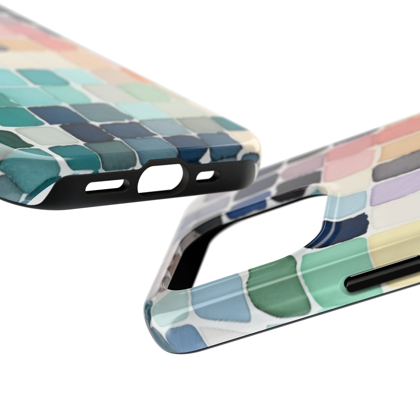 Watercolor —  Abstract Mosaic Tough Phone Case Pastel Tile Protective Cover