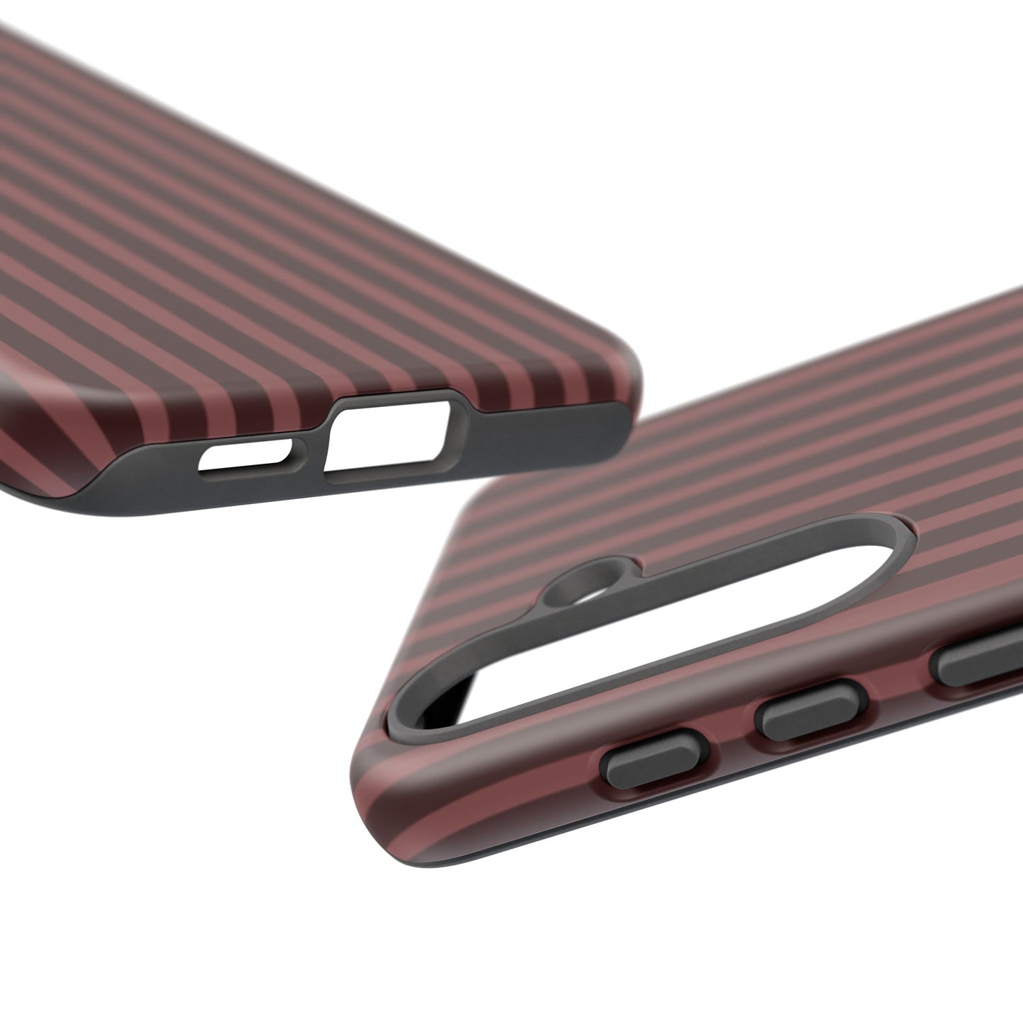 Striped Double Burgundy  — Tough Phone Case