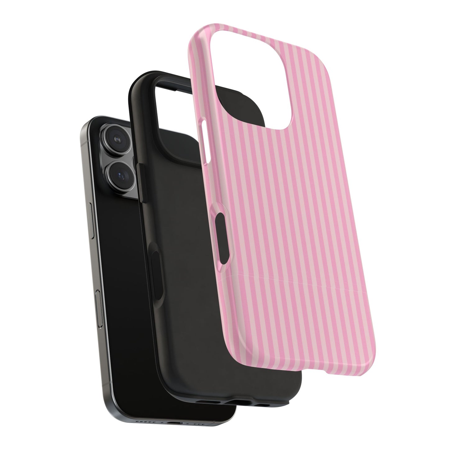 Pretty In Pink  – Pink Vertical Stripe Tough Phone Case