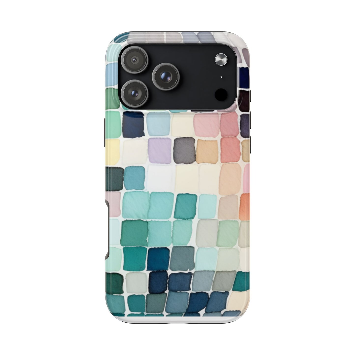 Watercolor —  Abstract Mosaic Tough Phone Case Pastel Tile Protective Cover