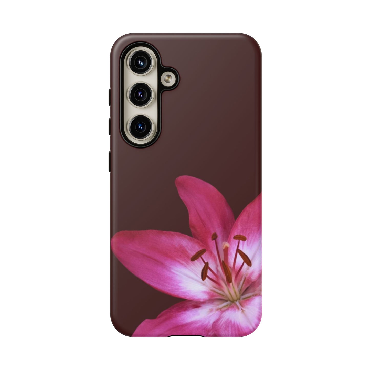 Burgundy Lily Floral – Phone Case Tough Case