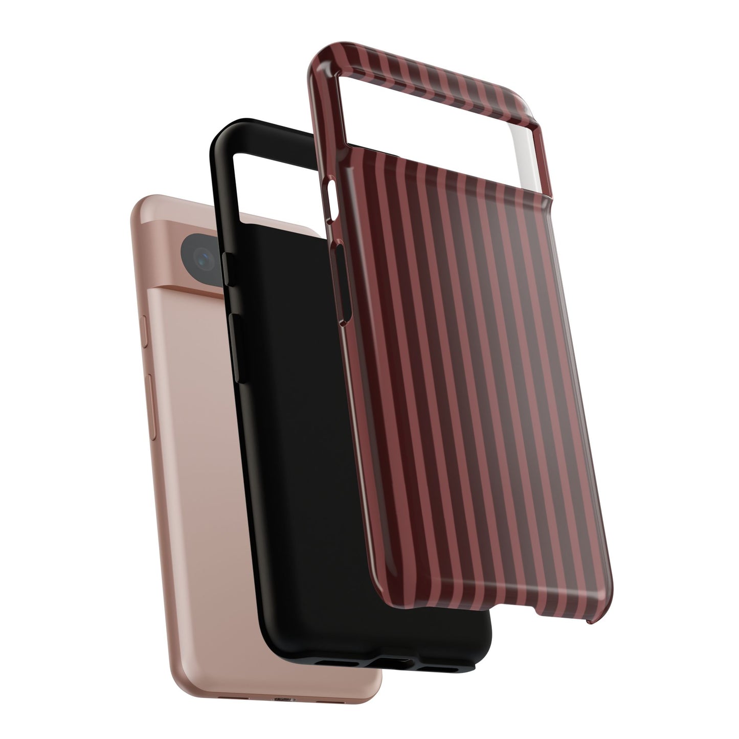 Striped Double Burgundy  — Tough Phone Case