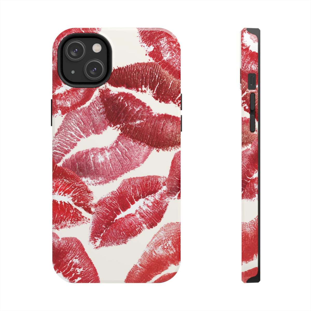 Red Lipstick Kiss Pattern Phone Case | Tough Phone Case