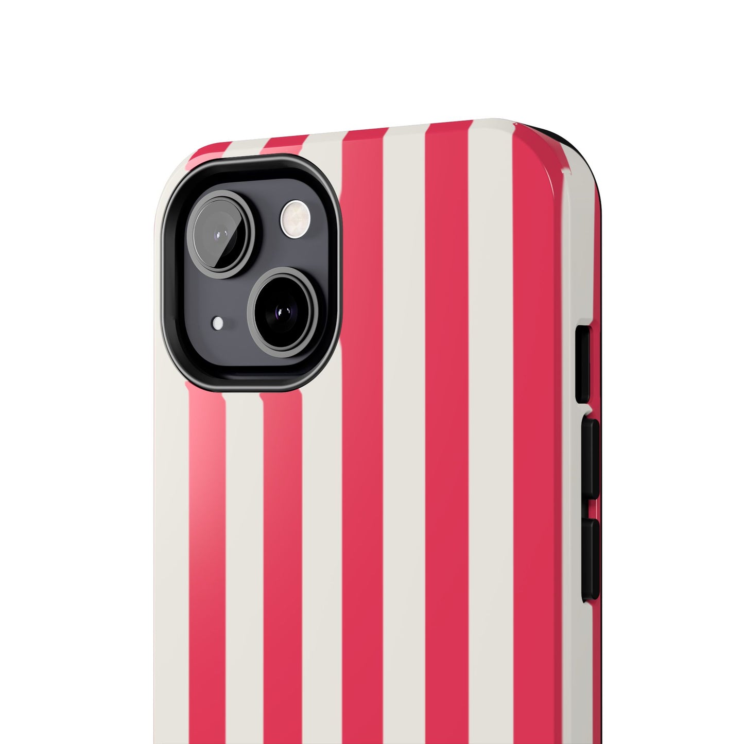 Red Strips — Red & White Vertical Stripe Tough Phone Case