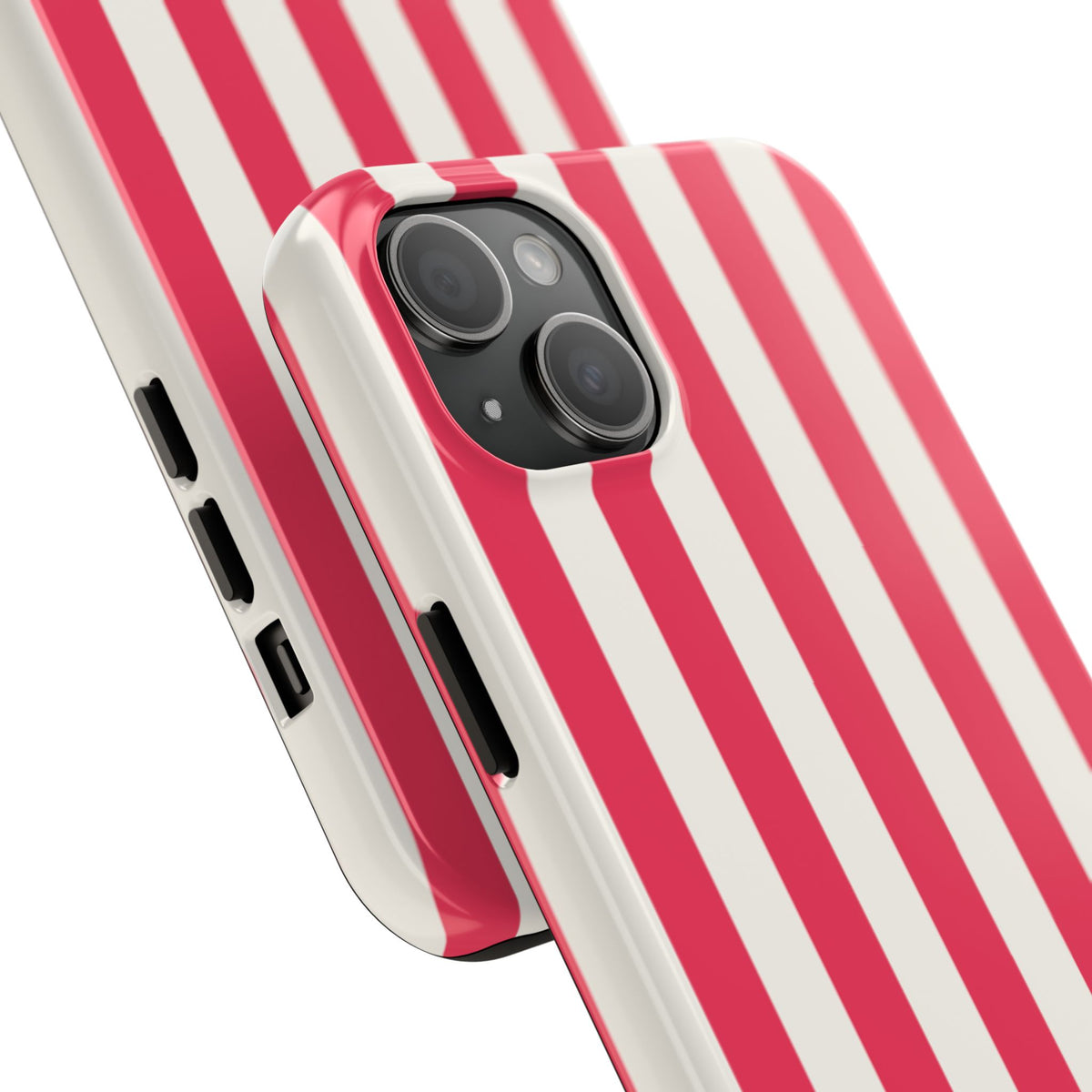 Red Strips — Red & White Vertical Stripe Tough Phone Case