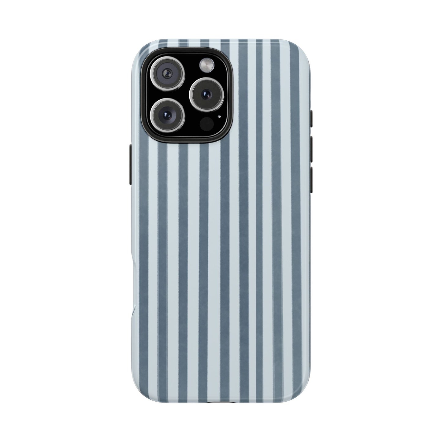 Rainy Day – Striped Tough Phone Case Blue Vertical Stripes,