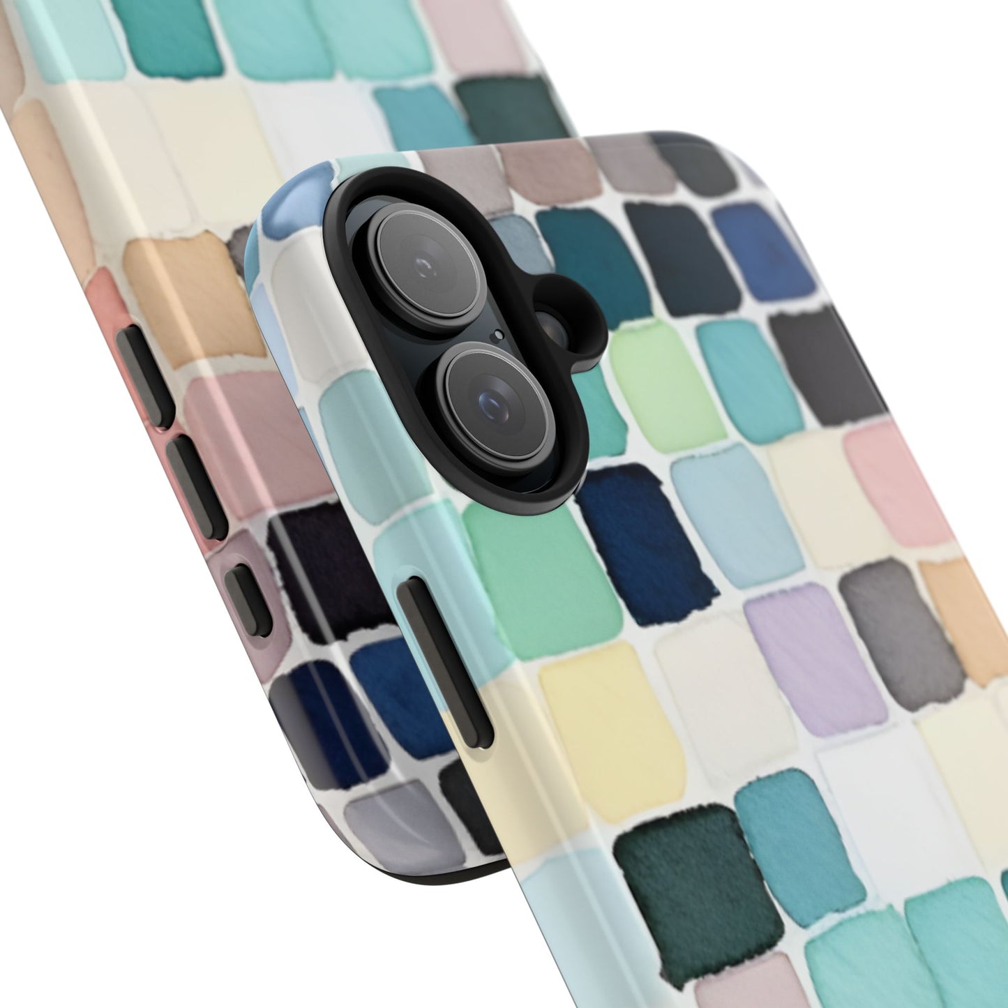 Watercolor —  Abstract Mosaic Tough Phone Case Pastel Tile Protective Cover