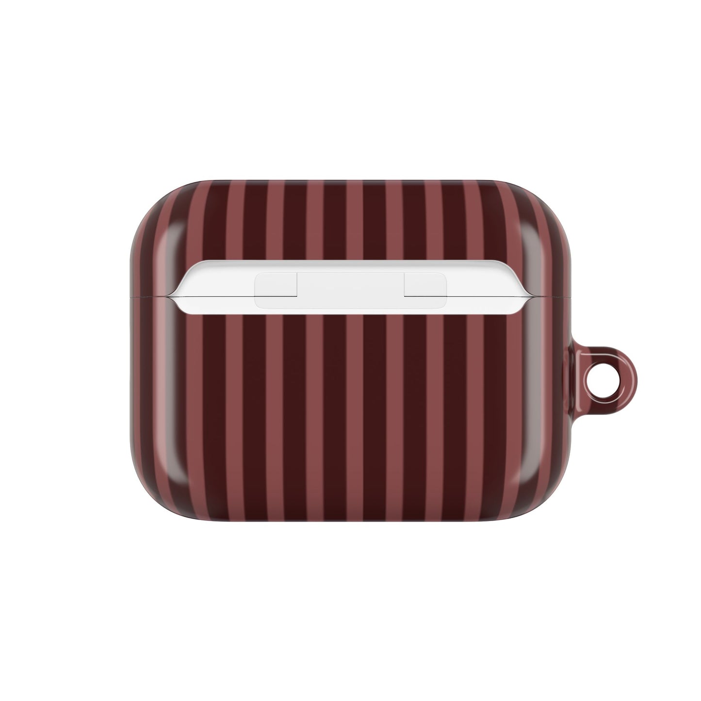 Striped Double Burgundy  —  AirPod Case