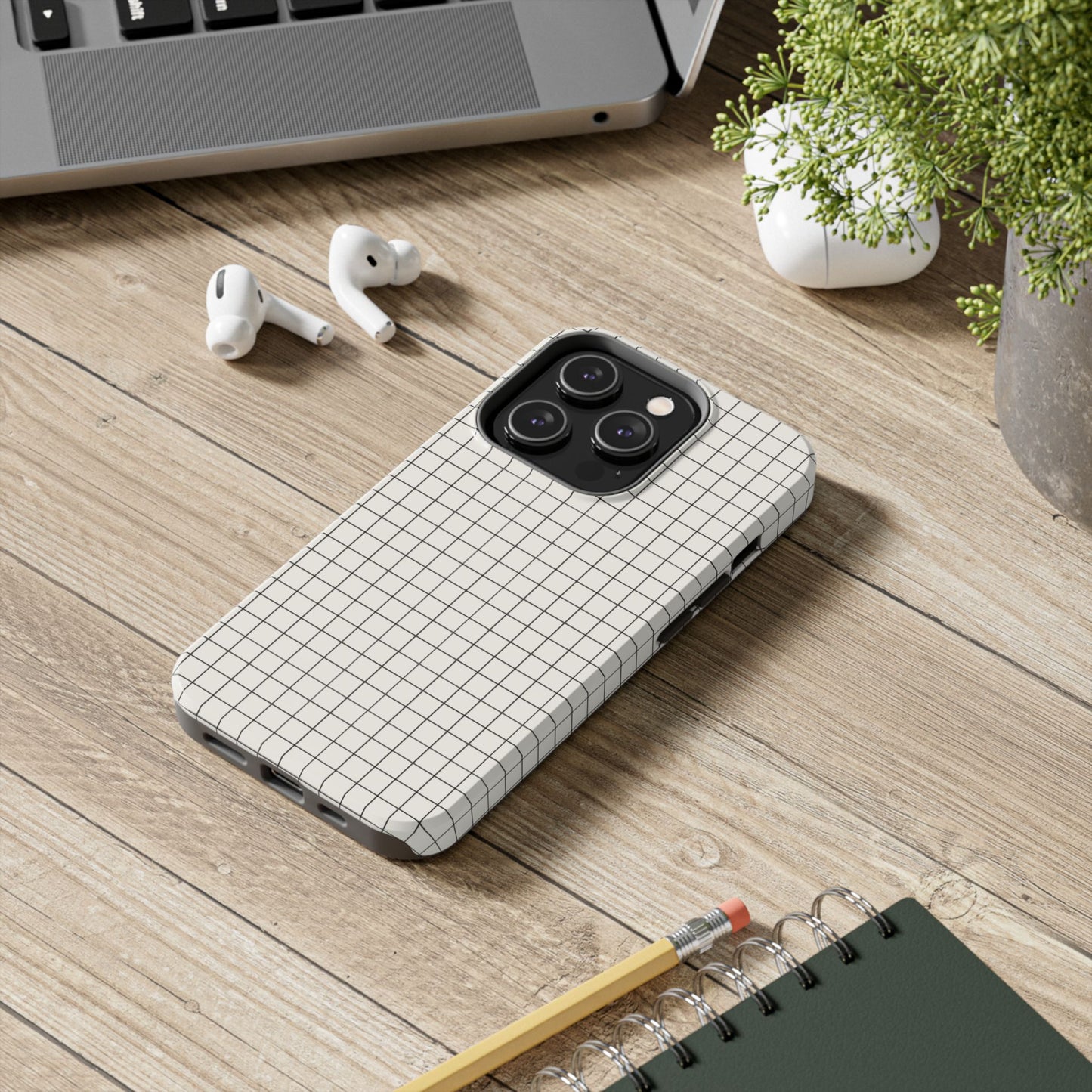 The Architect |Tough Phone Case Minimal Graph Paper Design