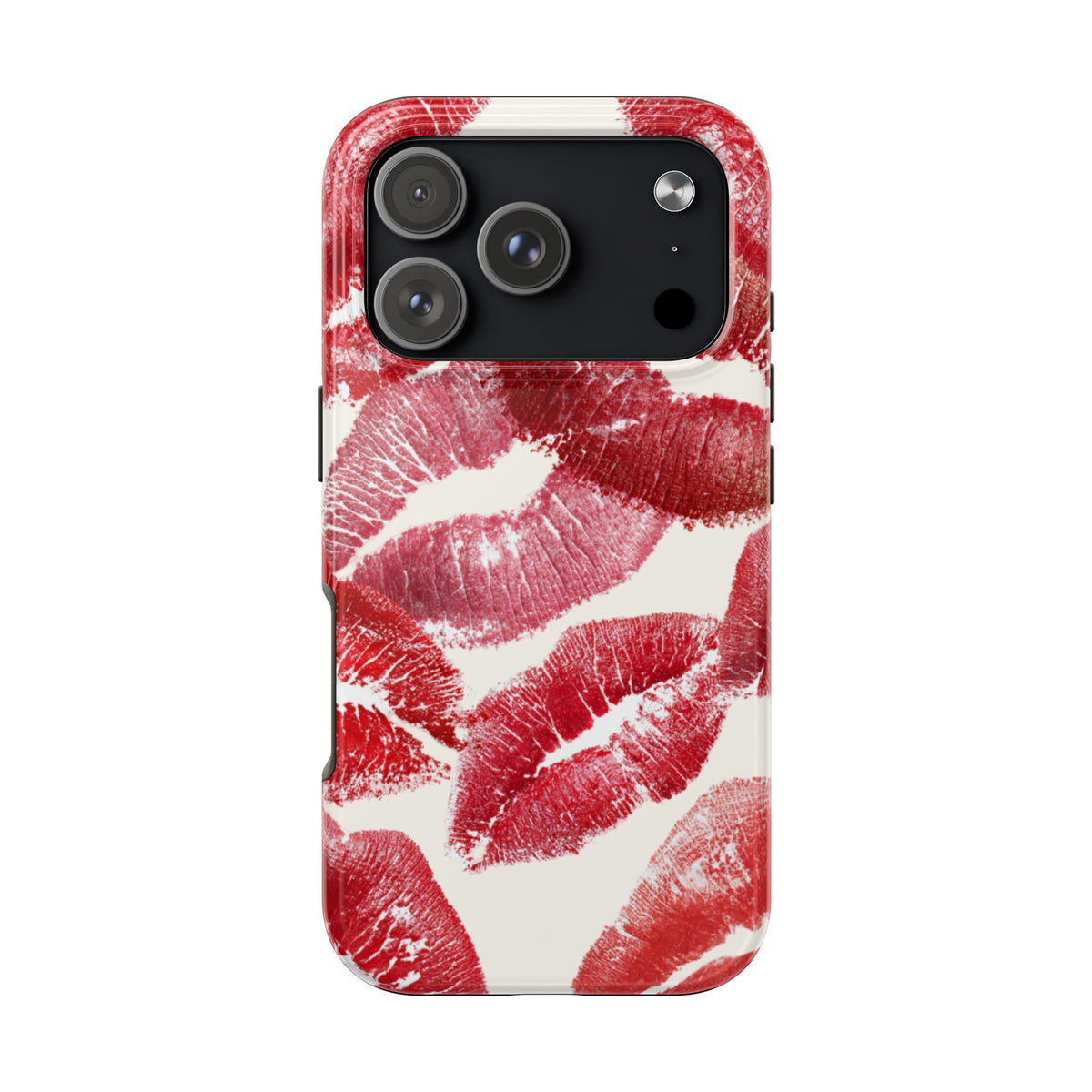 Red Lipstick Kiss Pattern Phone Case | Tough Phone Case