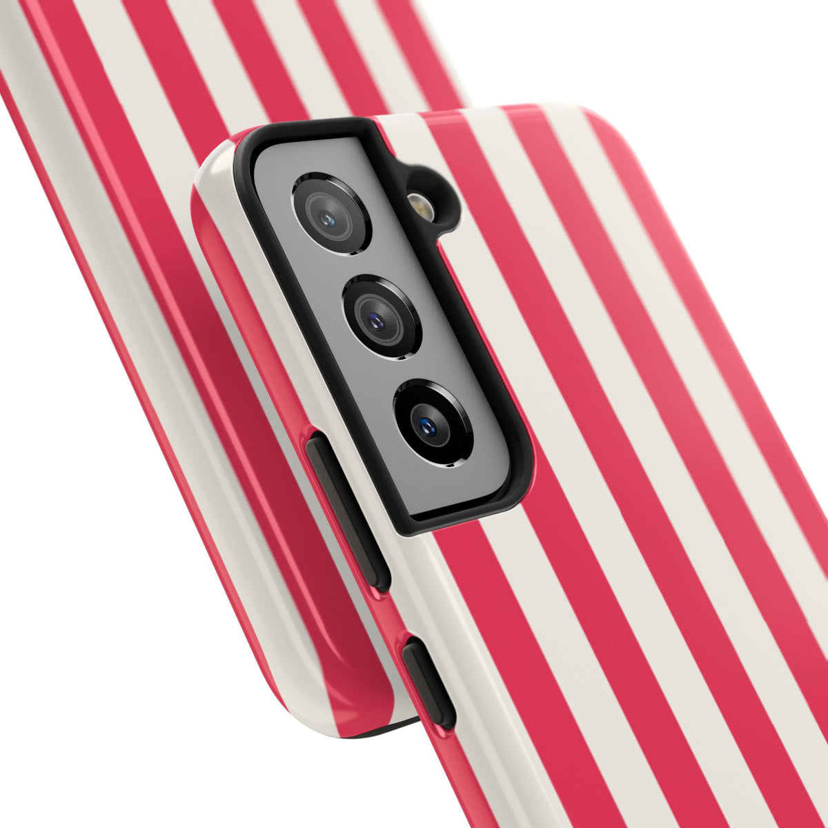 Red Strips — Red & White Vertical Stripe Tough Phone Case