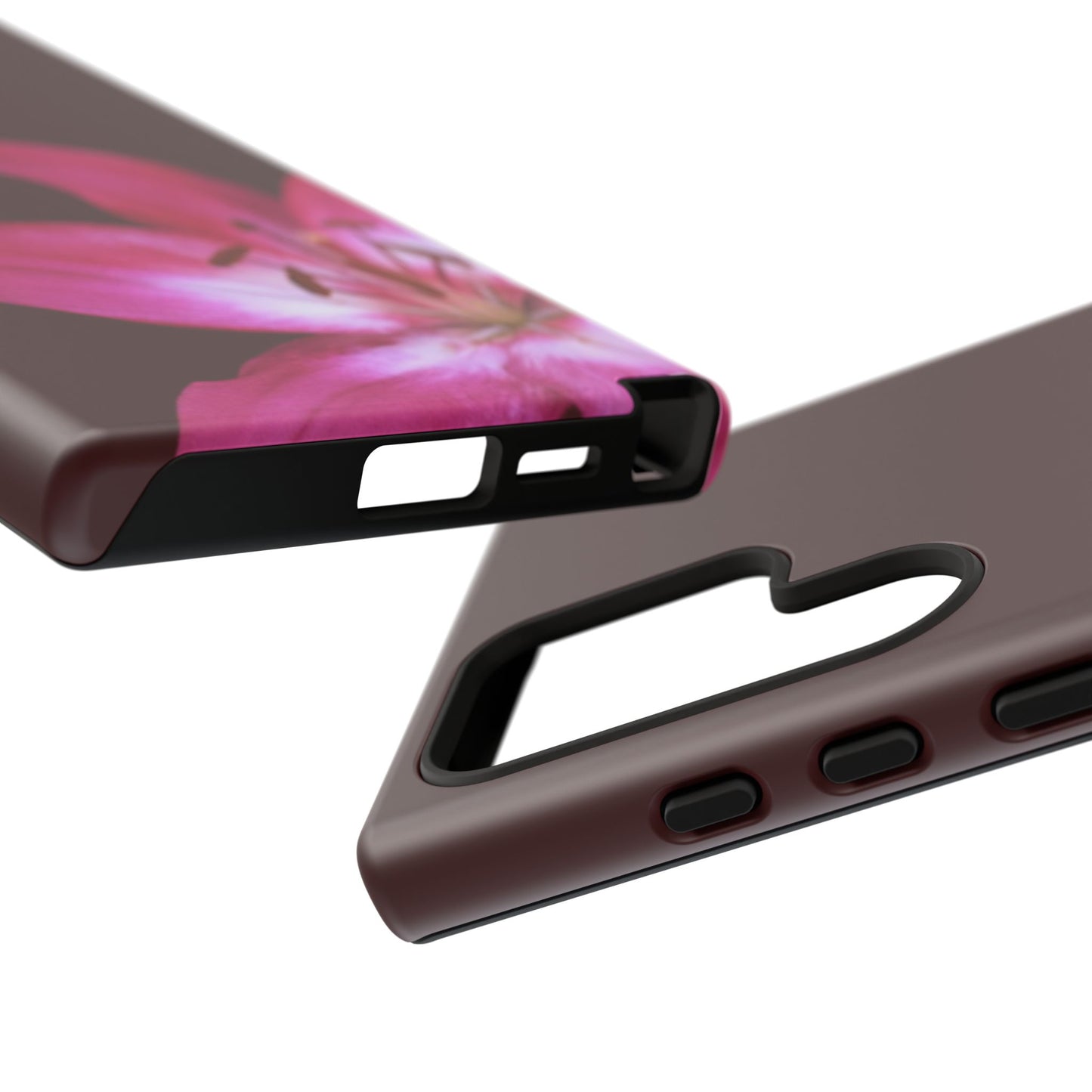 Burgundy Lily Floral – Phone Case Tough Case