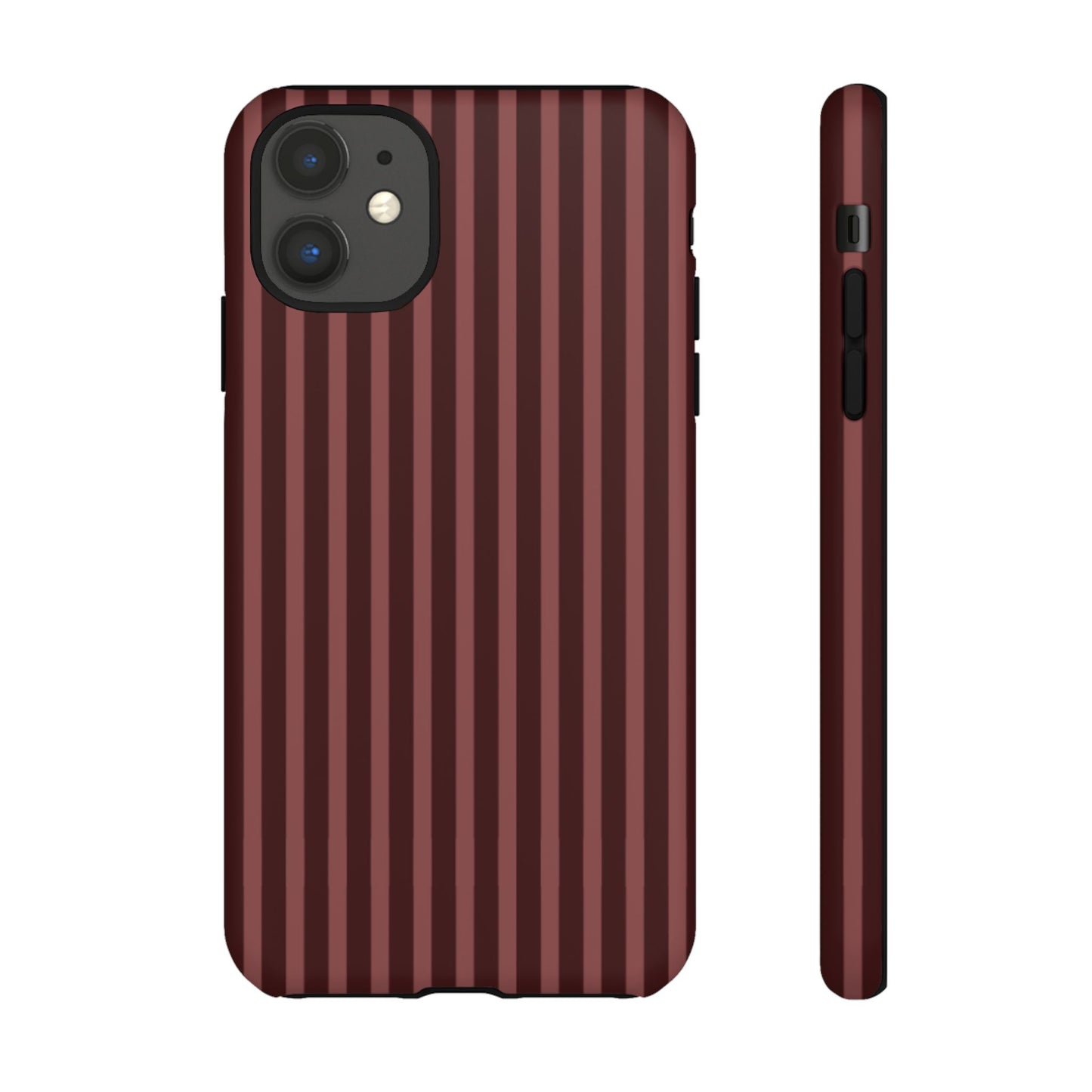 Striped Double Burgundy  — Tough Phone Case