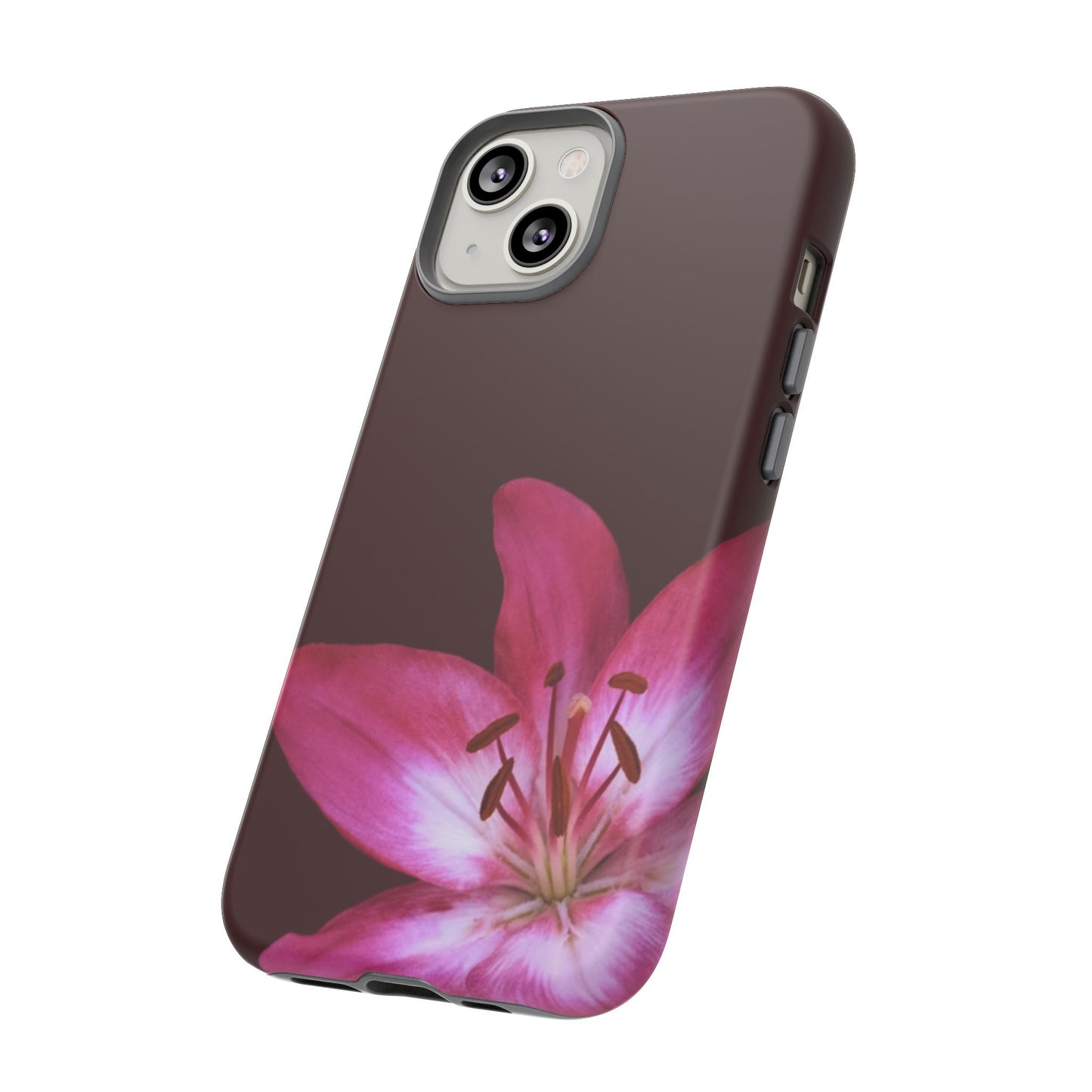 Burgundy Lily Floral – Phone Case Tough Case