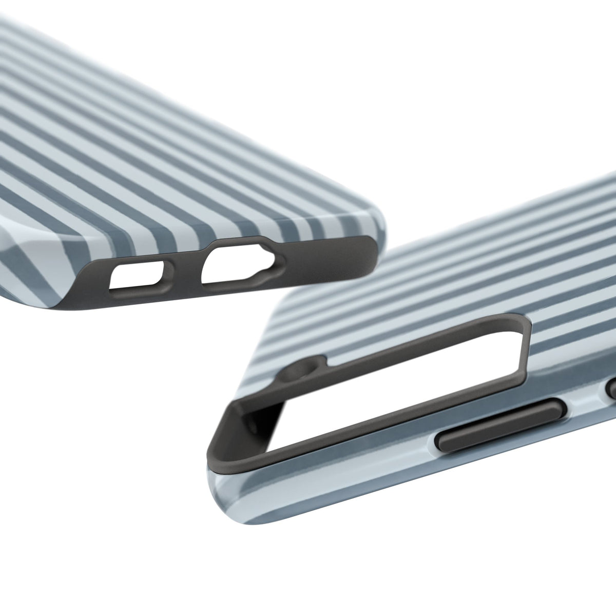 Rainy Day – Striped Tough Phone Case Blue Vertical Stripes,
