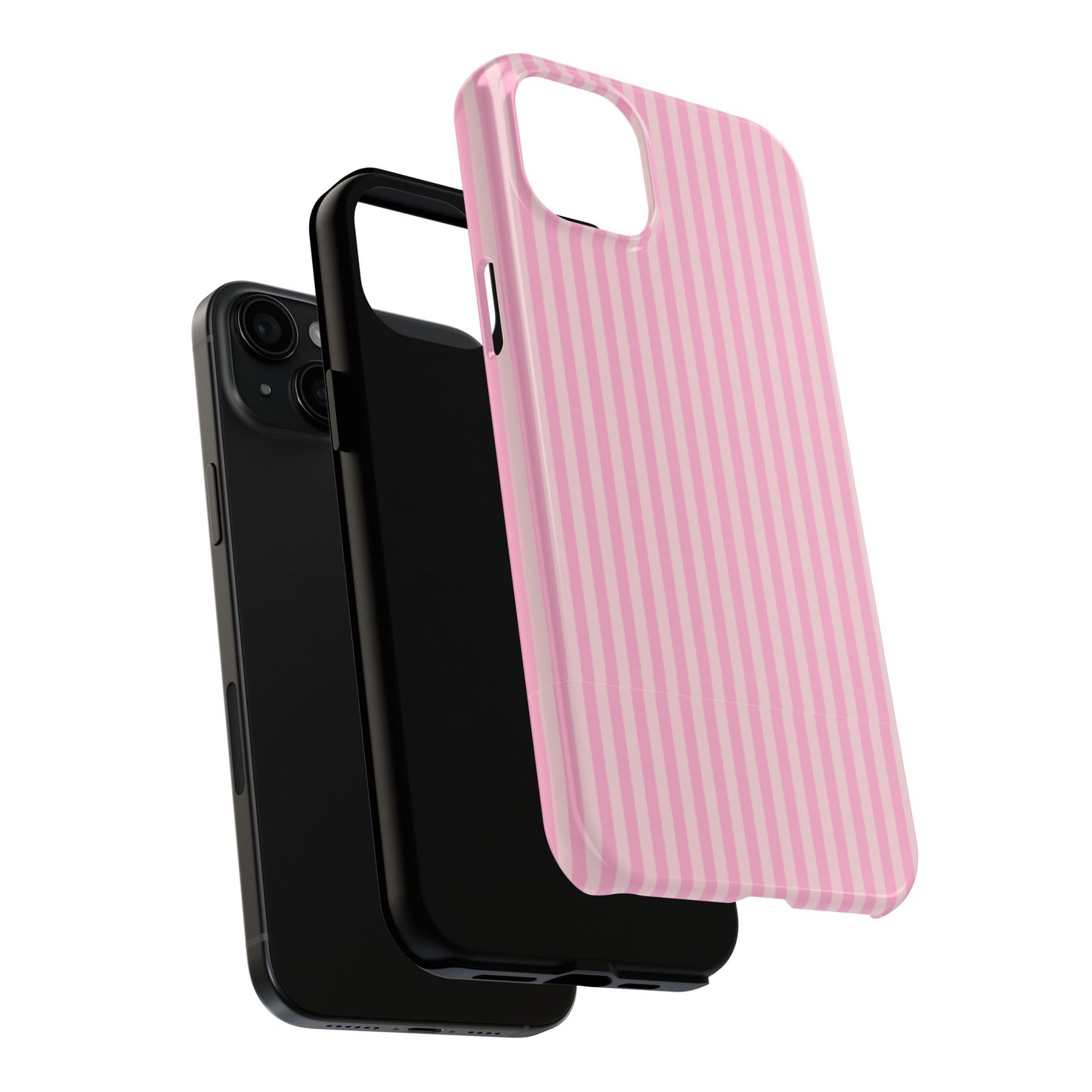 Pretty In Pink  – Pink Vertical Stripe Tough Phone Case