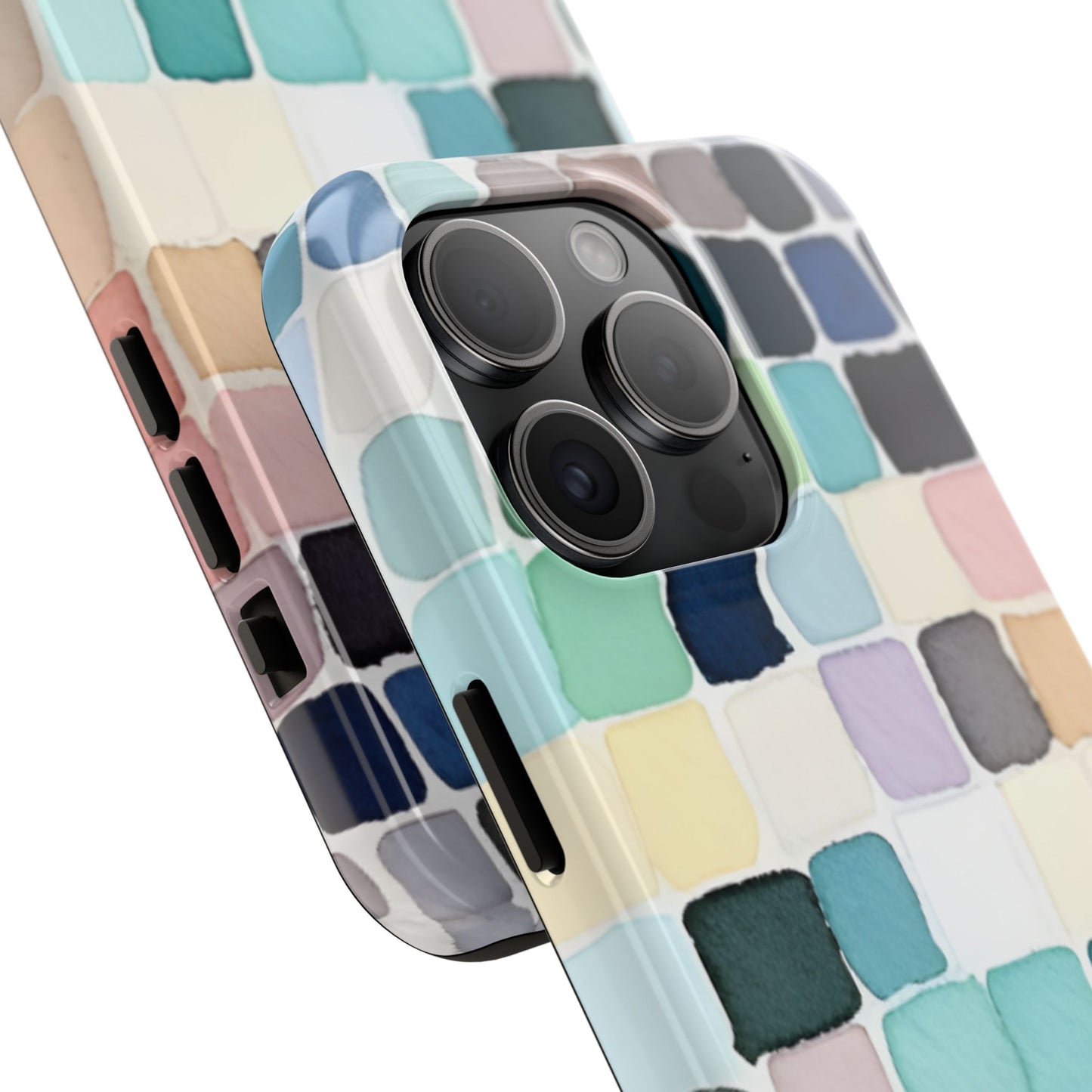 Watercolor —  Abstract Mosaic Tough Phone Case Pastel Tile Protective Cover