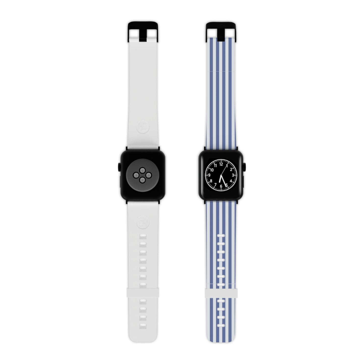 Striped Blue & White Apple Watch Band