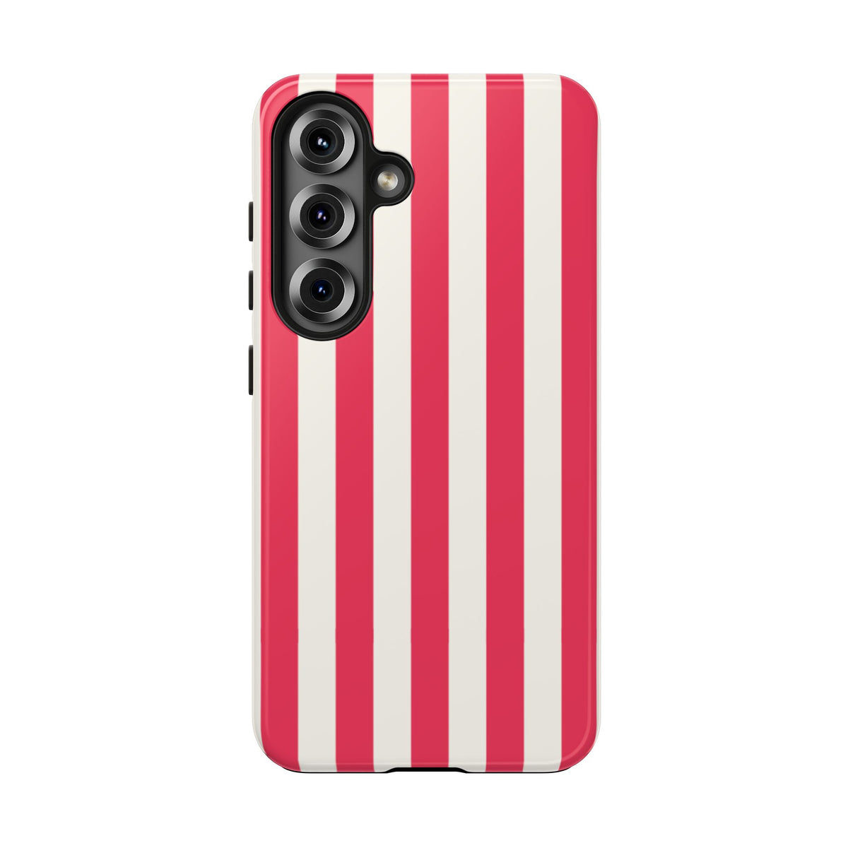 Red Strips — Red & White Vertical Stripe Tough Phone Case