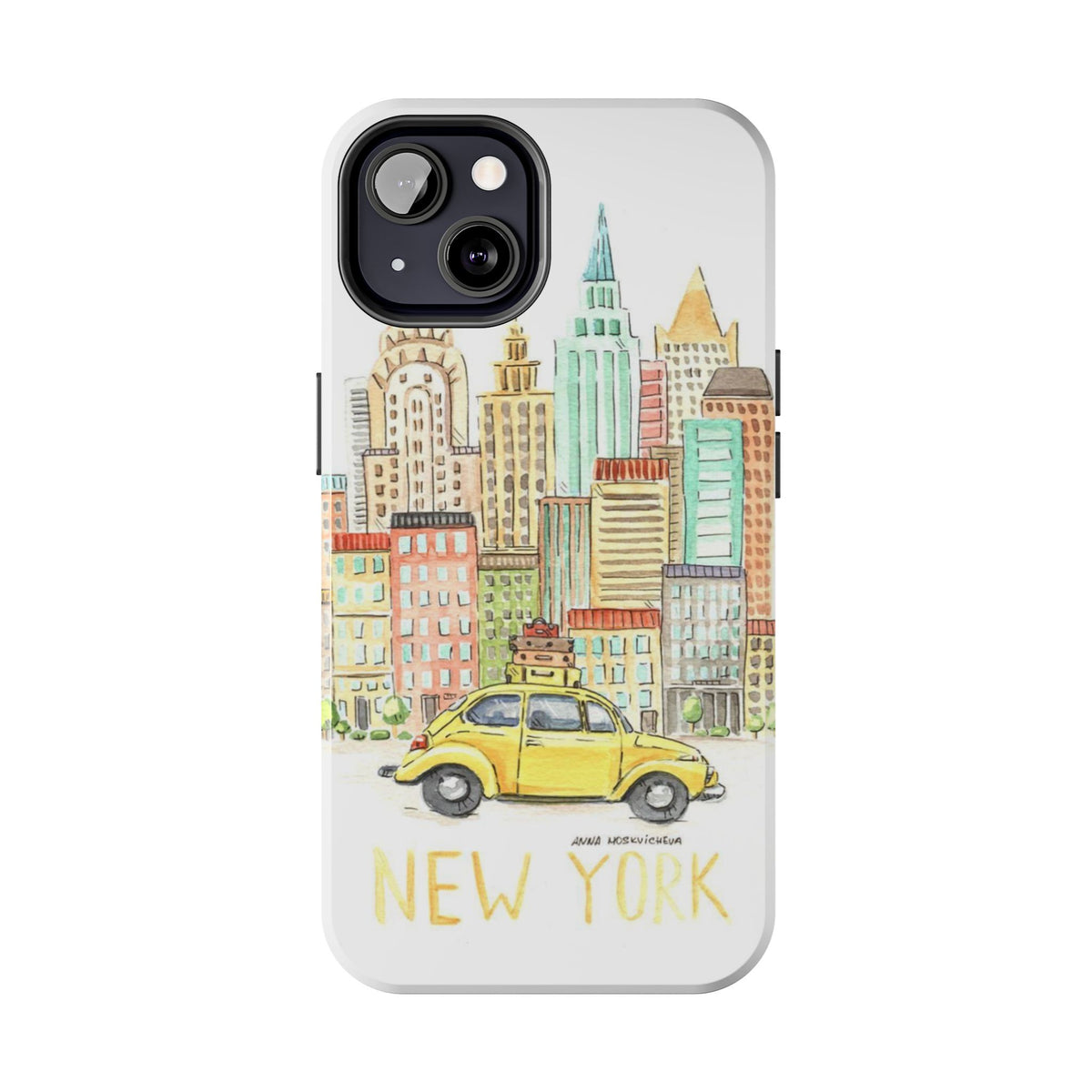 New York – New York Watercolor Skyline Tough Phone Case