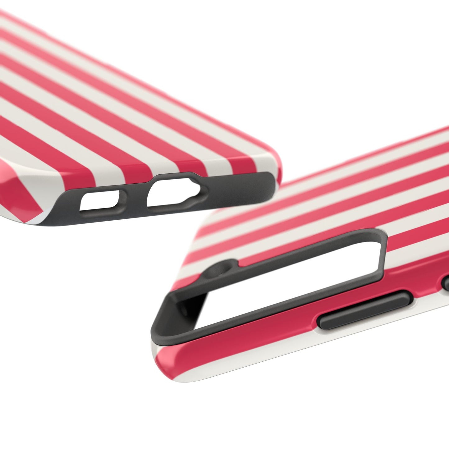 Red Strips — Red & White Vertical Stripe Tough Phone Case