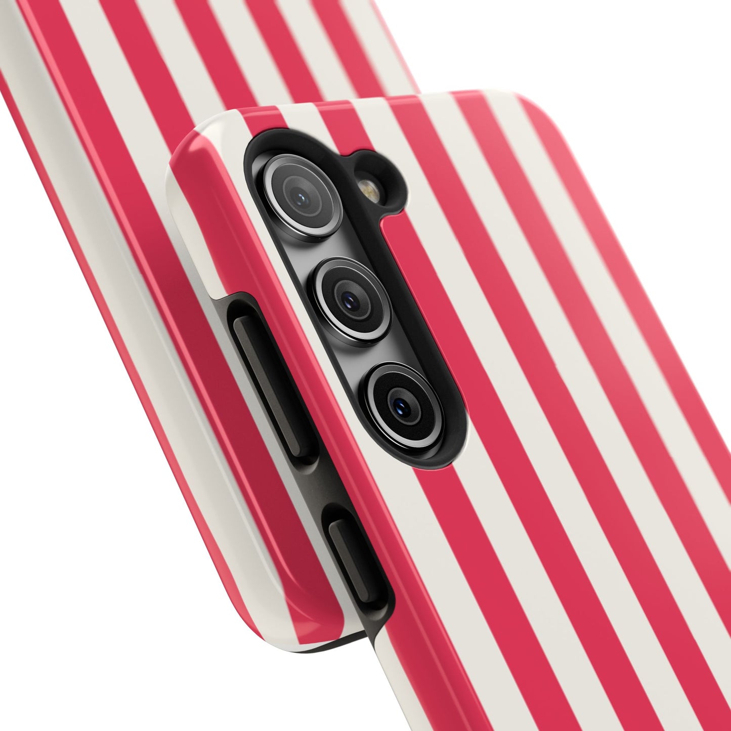 Red Strips — Red & White Vertical Stripe Tough Phone Case