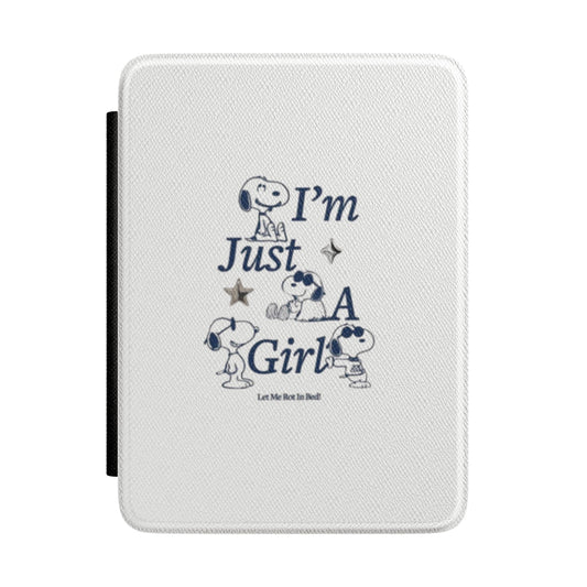 "I'm Just A Girl" — Snoopy Kindle Case
