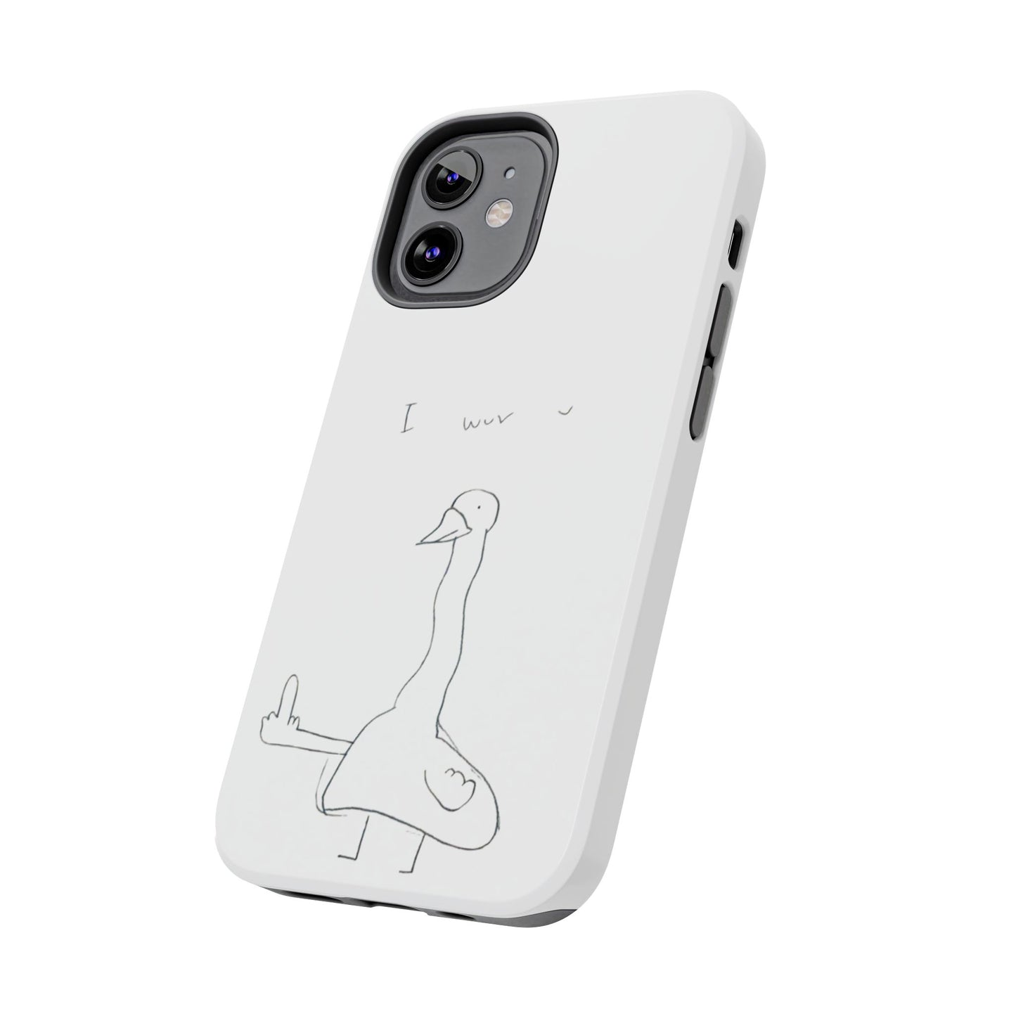 Funny Duck 'I wuv u'— Tough Phone Case