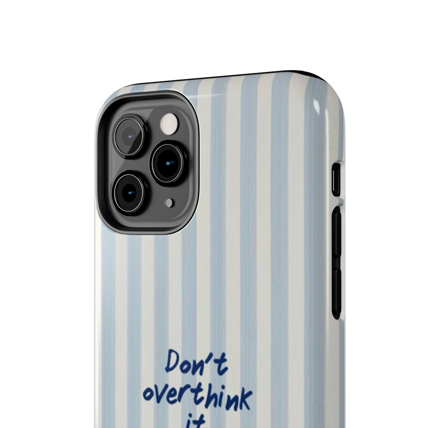 Snoopy "Don't Overthink It" Tough Phone Case — Striped Protective Cover