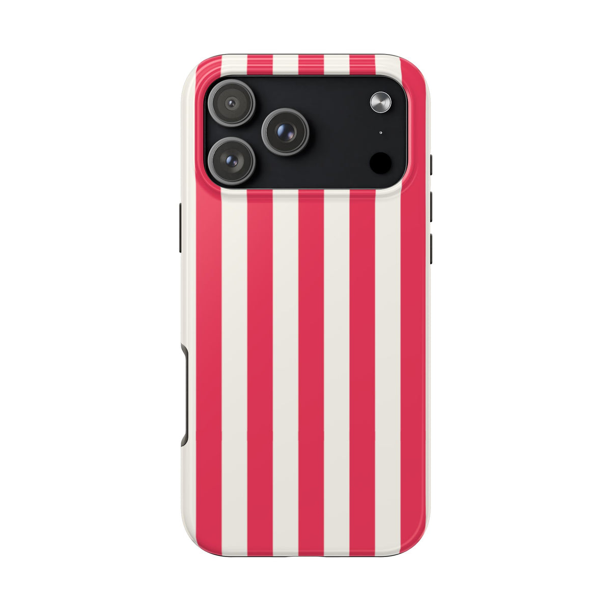 Red Strips — Red & White Vertical Stripe Tough Phone Case