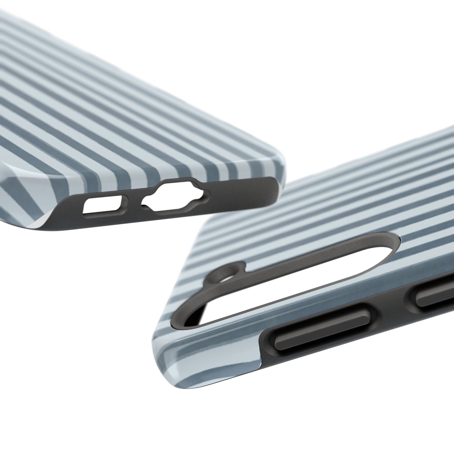 Rainy Day – Striped Tough Phone Case Blue Vertical Stripes,